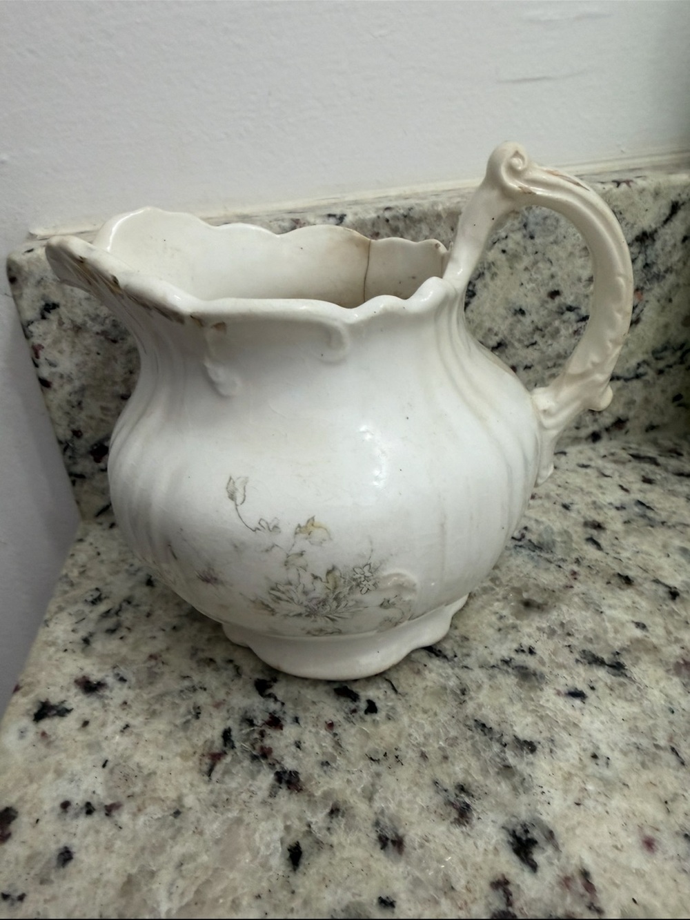 Waco china antique Pitcher with Floral Detail #902